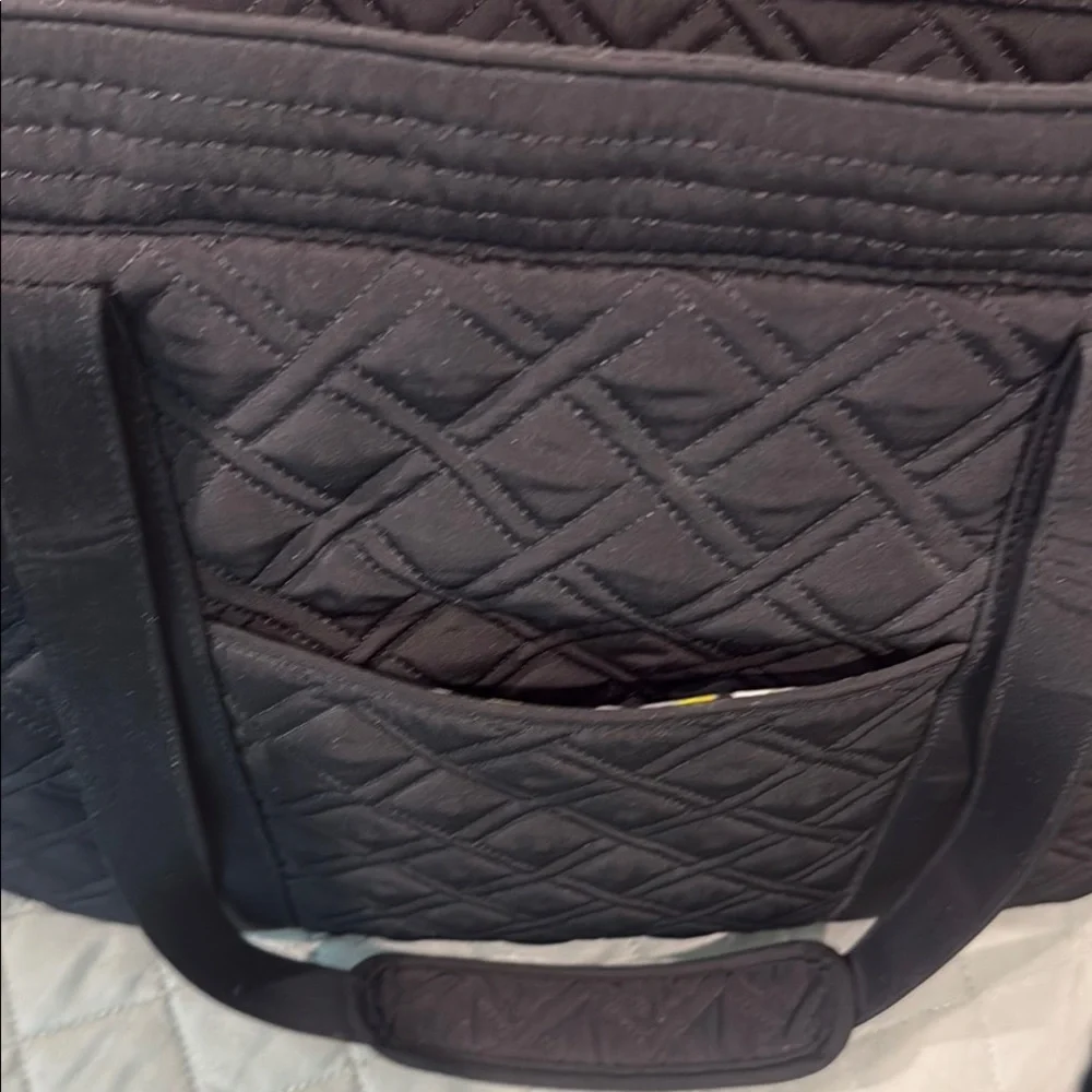 Vera Bradley Black Quilted Tote Bag - Picture 6 of 6